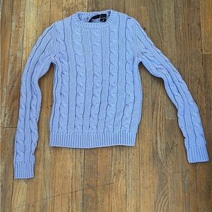 Vintage Light Purple Cable Knit Sweater